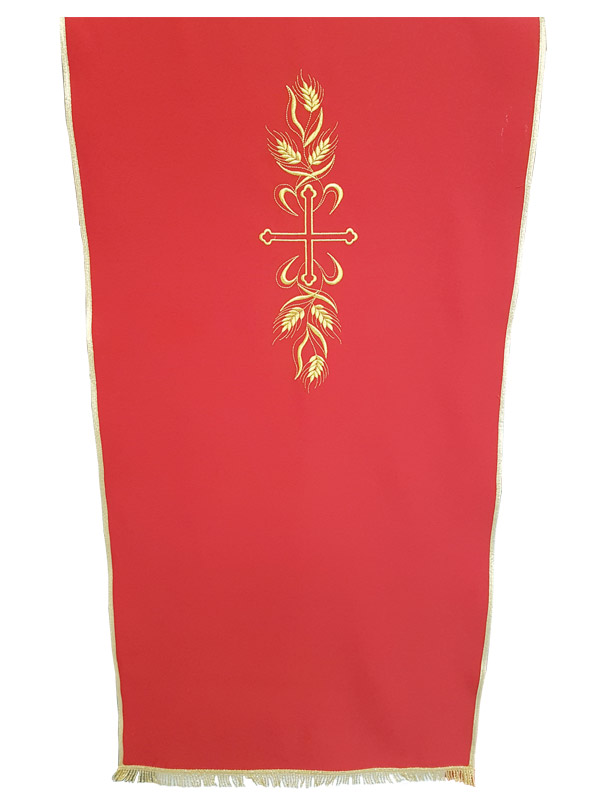 Coprileggio liturgico ricamato con filati color oro - Giusmery Confezioni