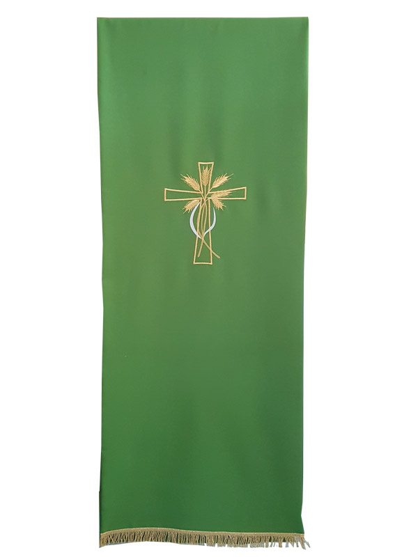 Coprileggio liturgico ricamato con filati in seta