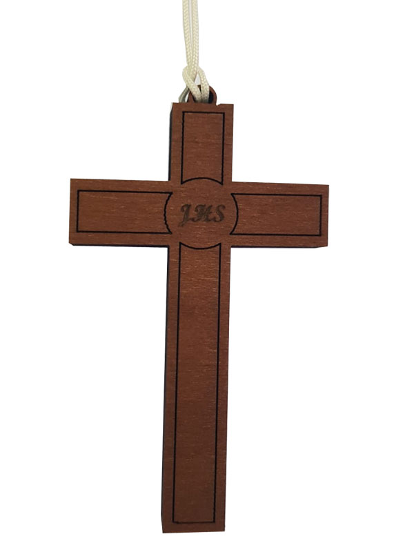 Croce in legno con incisione IHS - Giusmery-Confezioni